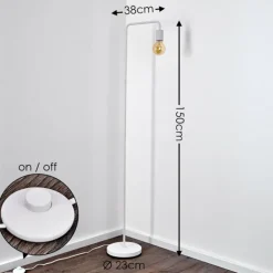 Lampadaire Valocolla Blanc, 1 lumière