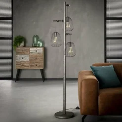 Lampadaire Veldhuizen Argenté, 3 lumières