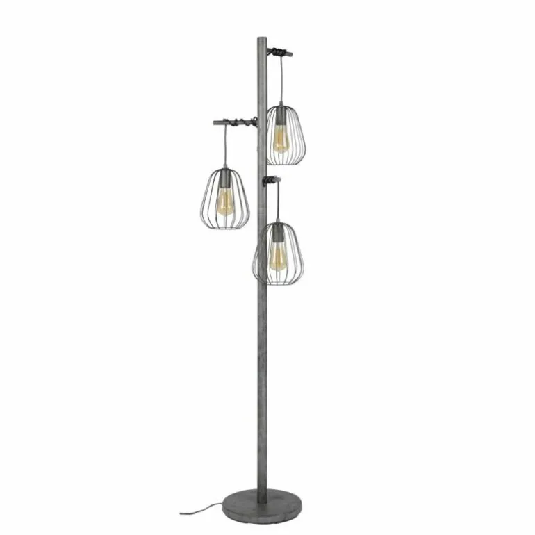Lampadaire Veldhuizen Argenté, 3 lumières