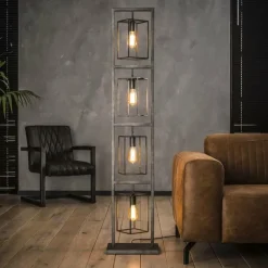 Lampadaire Westbroek Argenté, 4 lumières