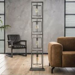 Lampadaire Westbroek Argenté, 4 lumières