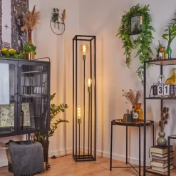 Lampadaire Woden Laiton, Noir, 3 lumières