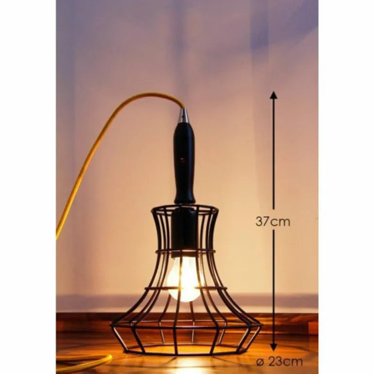 Lampadaire Zavaluce Lady Cage Noir, 1 lumière