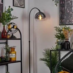 Lampe à arc Acey Noir, 1 lumière