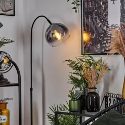 Lampe à arc Acey Noir, 1 lumière