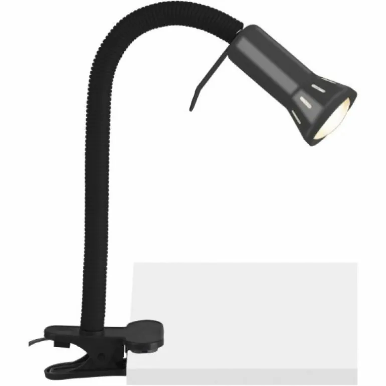 Lampe à clip Brilliant Flex Noir, 1 lumière