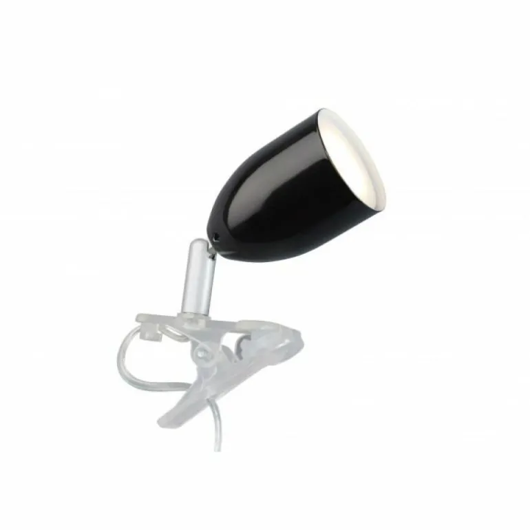 Lampe à clip Brilliant Leo Noir, 1 lumière