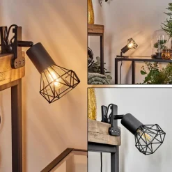 lampe â clipper Baripada Noir, 1 lumière