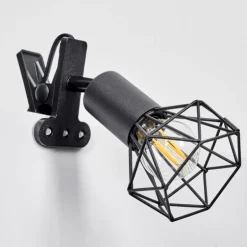 lampe â clipper Baripada Noir, 1 lumière