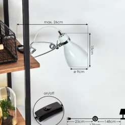 lampe â clipper Brienz Chrome, 1 lumière