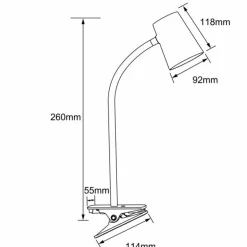 lampe â clipper Brilliant Adda LED Blanc, 1 lumière