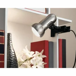 lampe â clipper Eglo MANHATTEN Nickel mat, Noir, 1 lumière