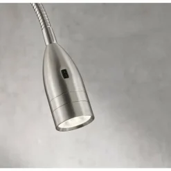 lampe â clipper Fischer & Honsel Sten LED Nickel mat, 1 lumière, Détecteur de mouvement