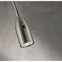 lampe â clipper Fischer & Honsel Sten LED Nickel mat, 1 lumière, Détecteur de mouvement