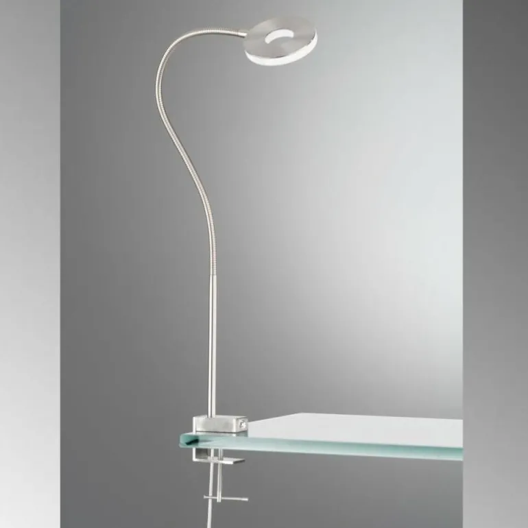 lampe â clipper Fischer & Honsel Jax LED Nickel mat, 1 lumière