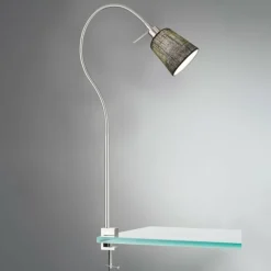 lampe â clipper Fischer-Honsel Jam Nickel mat, 1 lumière