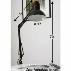 Lampe à pince Brilliant Hobby Noir, 1 lumière