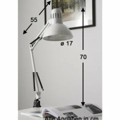 Lampe à pince Brilliant Hobby Blanc, 1 lumière