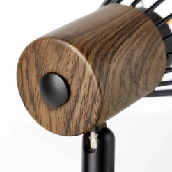 Lampe à pince Brilliant Manama Bois foncé, Noir, 1 lumière