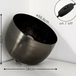 Lampe à poser Bluestone Acier brossé, 1 lumière