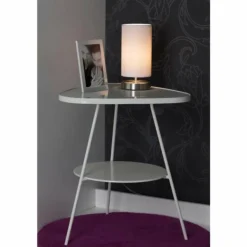 Lampe à poser Brilliant Clarie Blanc, 1 lumière