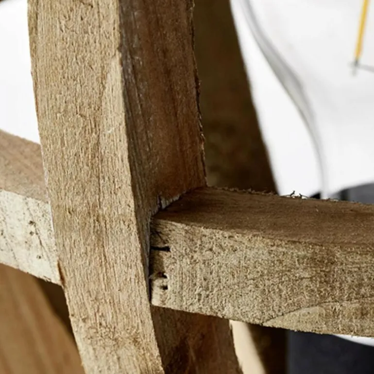 Lampe à poser Brilliant Matrix Wood Noir, 1 lumière