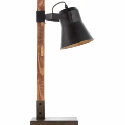 Lampe à poser Brilliant Plow Bois foncé, Noir, 1 lumière