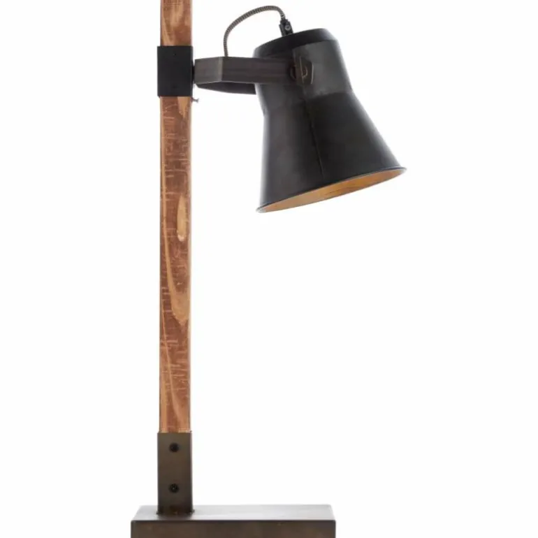 Lampe à poser Brilliant Plow Bois foncé, Noir, 1 lumière