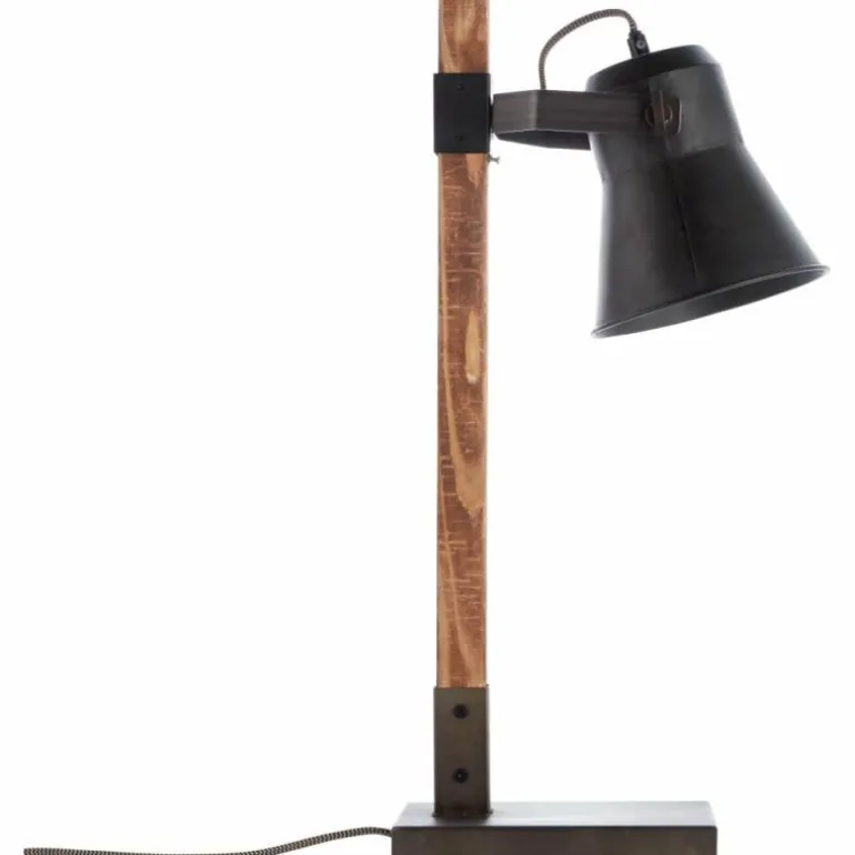 Lampe à poser Brilliant Plow Bois foncé, Noir, 1 lumière