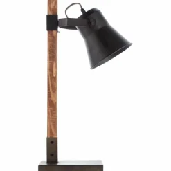 Lampe à poser Brilliant Plow Bois foncé, Noir, 1 lumière