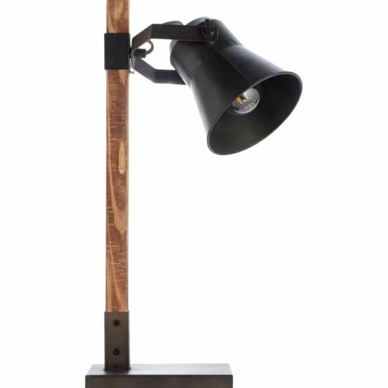 Lampe à poser Brilliant Plow Bois foncé, Noir, 1 lumière