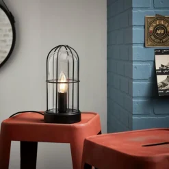 Lampe à poser Brilliant Storm Noir, 1 lumière