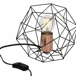 Lampe à poser Brilliant Synergy Cuivre, Noir, 1 lumière