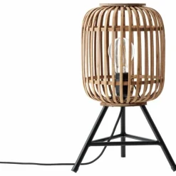 Lampe à poser Brilliant Woodrow Brun, 1 lumière