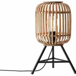 Lampe à poser Brilliant Woodrow Brun, 1 lumière