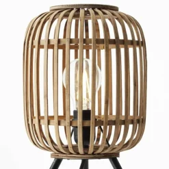 Lampe à poser Brilliant Woodrow Brun, 1 lumière