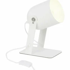 Lampe à poser Brilliant Yan Blanc, 1 lumière
