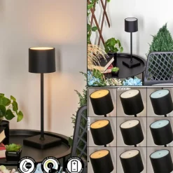 Lampe à poser Cajas LED Noir, 1 lumière