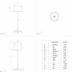 Lampe à poser Eglo MANNERA LED Gris, 1 lumière