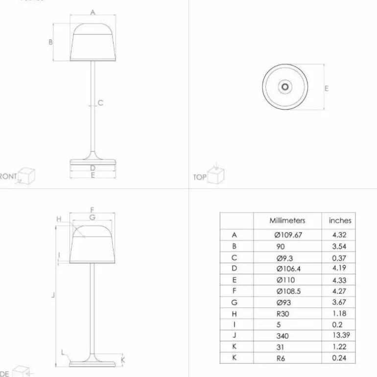 Lampe à poser Eglo MANNERA LED Gris, 1 lumière
