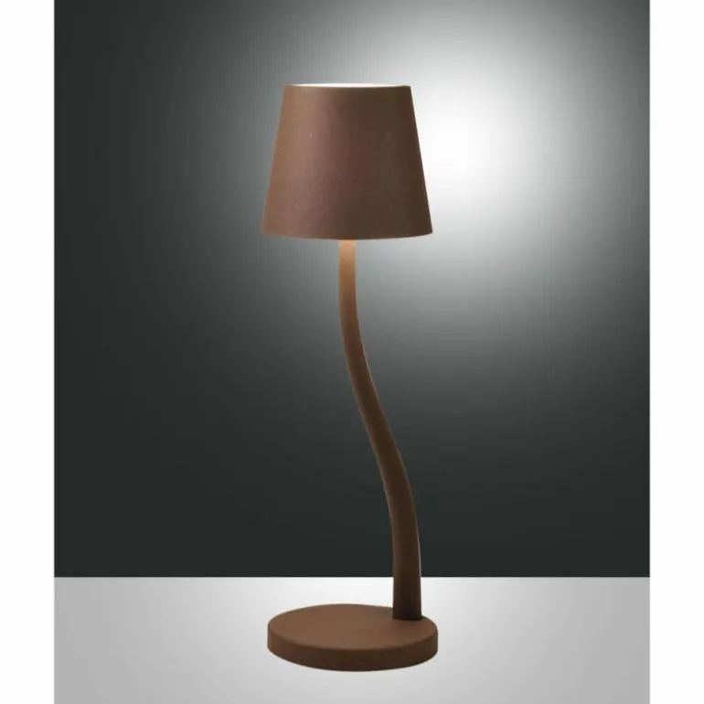 Lampe à poser Fabas Luce Judy LED Rouille, 1 lumière