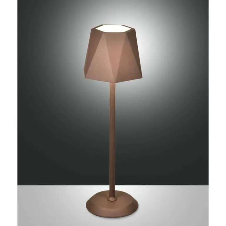 Lampe à poser Fabas Luce Katy LED Rouille, 1 lumière