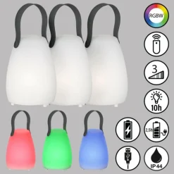 Lampe à poser FHL easy Ruby LED Blanc, 1 lumière, Télécommandes, Changeur de couleurs