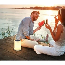 Lampe à poser FHL-easy Bari LED Blanc, 1 lumière, Télécommandes, Changeur de couleurs