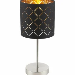 Lampe à poser Globo Clarke Nickel mat, 1 lumière