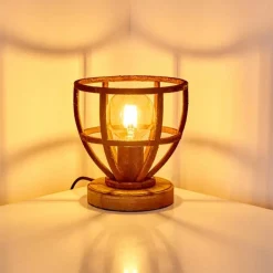 Lampe à poser Haervej Bois clair, Rouille, 1 lumière