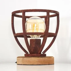 Lampe à poser Haervej Bois clair, Rouille, 1 lumière