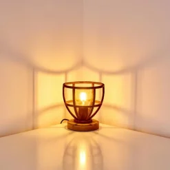 Lampe à poser Haervej Bois clair, Rouille, 1 lumière