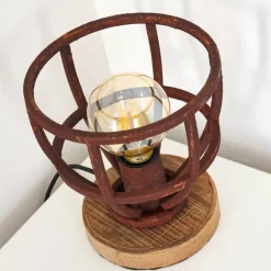 Lampe à poser Haervej Bois clair, Rouille, 1 lumière