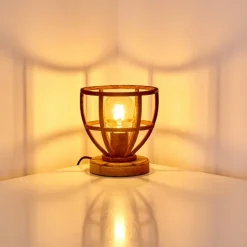 Lampe à poser Haervej Bois clair, Rouille, 1 lumière